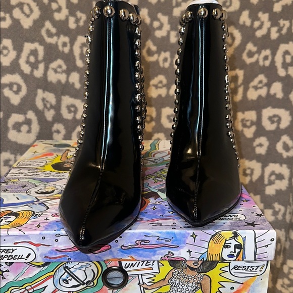 Jefffrey Campbell Raylan-ST Heeled Boots in Black & Sliver 😍 New & Never Worn 😍😍 - Picture 13 of 17